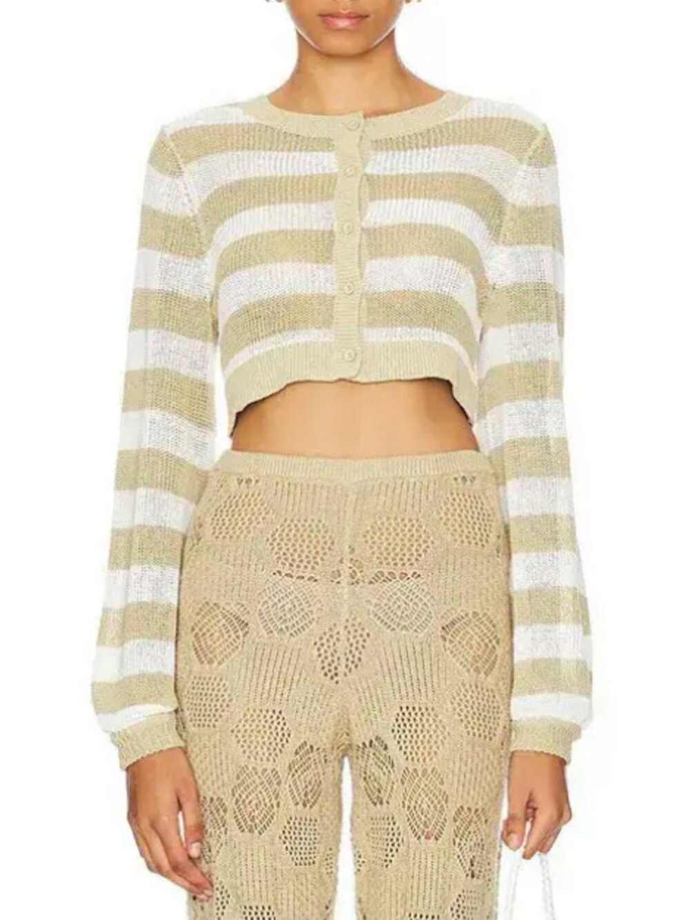 WeWoreWhat Cropped Crochet Cardigan - Small - NWT